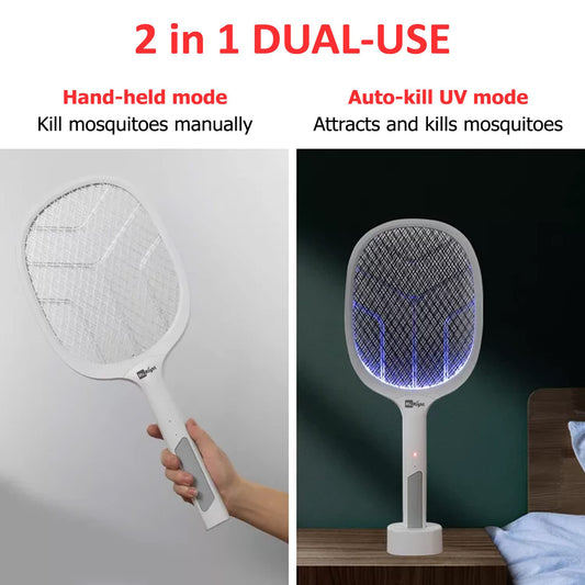 Rechargeable Electric Mosquito Swatter – High Voltage Fly & Insect Killer Racket"