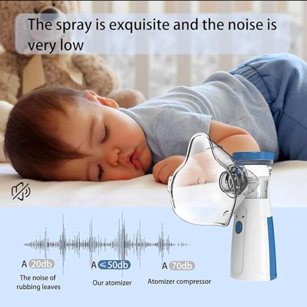 Portable Mesh Nebulizer for Adults & Kids ā Silent Inhaler for Asthma & Cough Relief