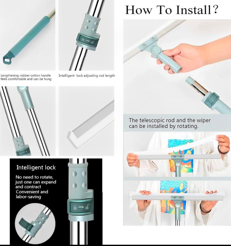 Floor wiper for Wet & Dry Cleaning – Hair, Dust & Water Remover