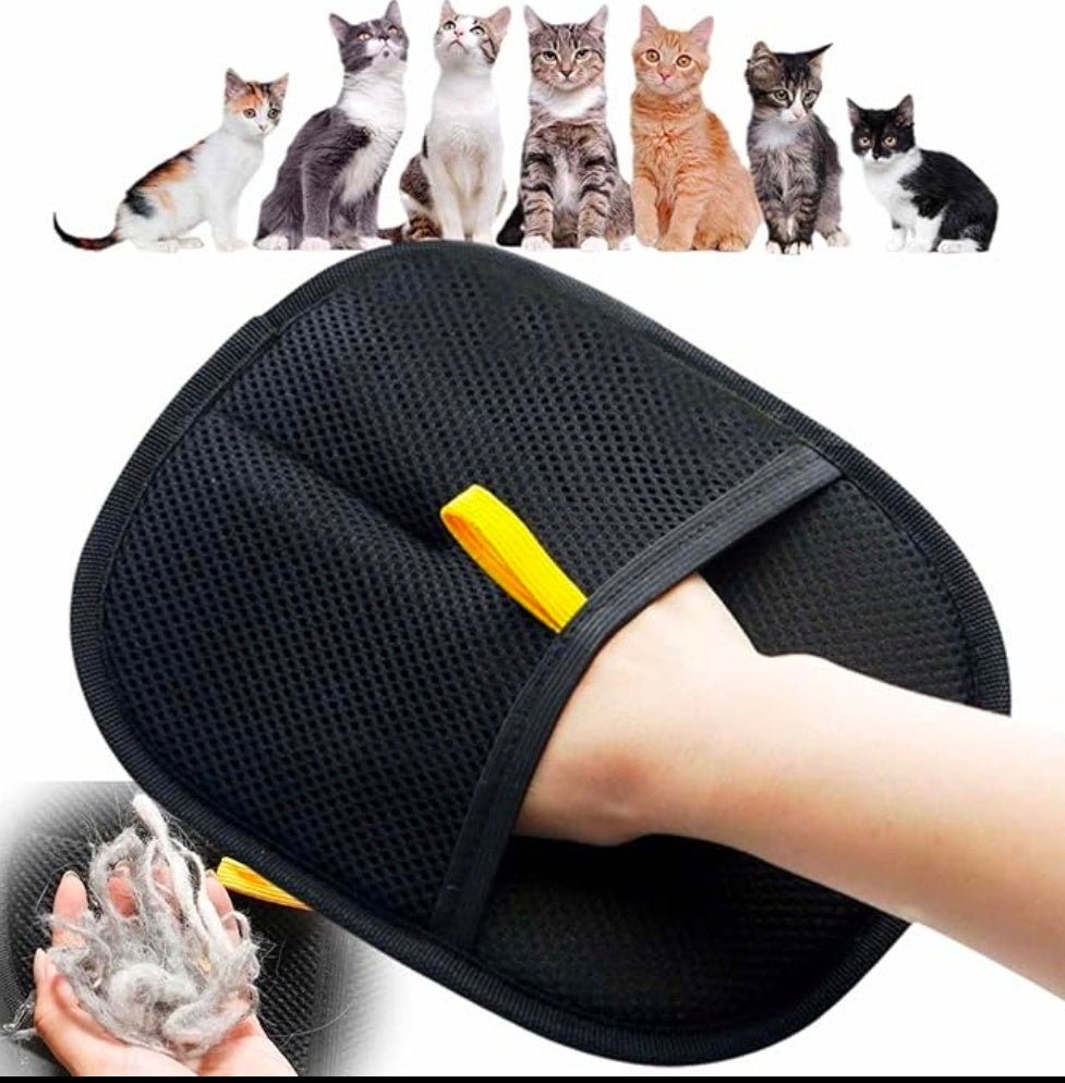 Pet Hair Removal Gloves for Dogs & Cats – Gentle Grooming Glove, Deshedding Brush & Massage Tool