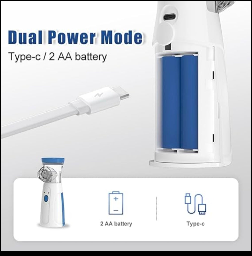 Portable Mesh Nebulizer for Adults & Kids ā Silent Inhaler for Asthma & Cough Relief