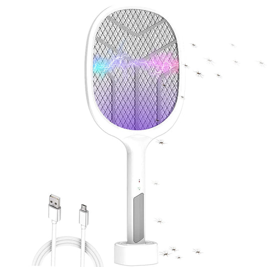 Rechargeable Electric Mosquito Swatter – High Voltage Fly & Insect Killer Racket"