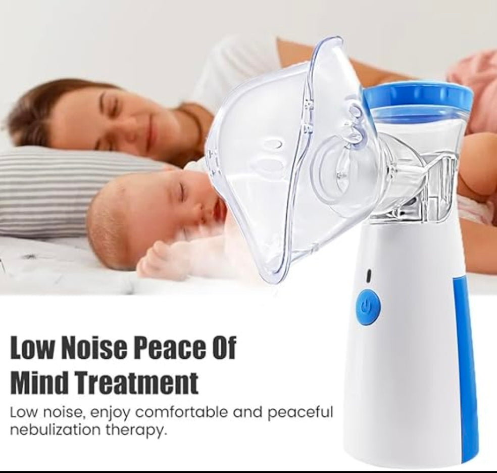 Portable Mesh Nebulizer for Adults & Kids – Silent Inhaler for Asthma & Cough Relief