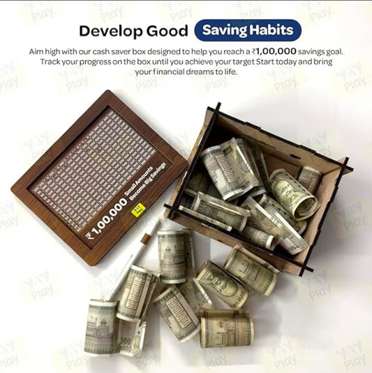 Wooden Coin Piggy Bank MONEY BOX