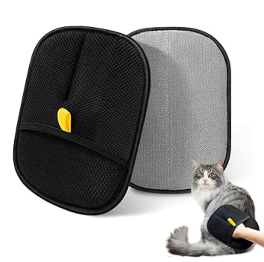 Pet Hair Removal Gloves for Dogs & Cats – Gentle Grooming Glove, Deshedding Brush & Massage Tool