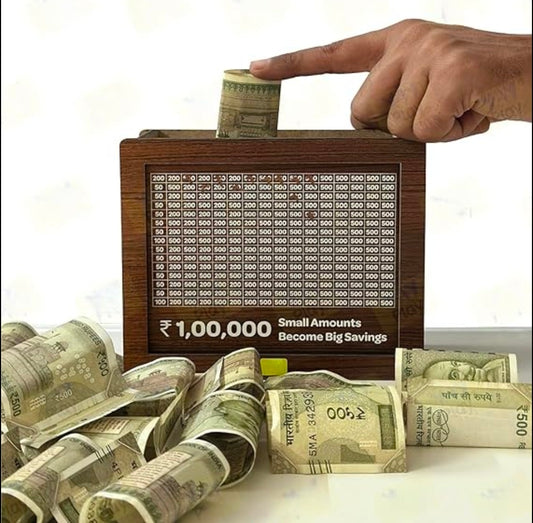 Wooden Coin Piggy Bank MONEY BOX